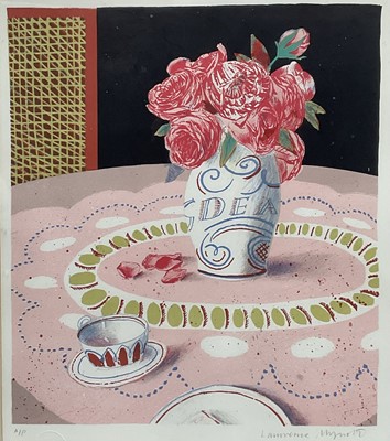 Lot 44 - Lawrence Mynott (b. 1965) artist's proof lithograph - Still Life, 49.5cm x 43cm, signed and blind embossed, in glazed frame