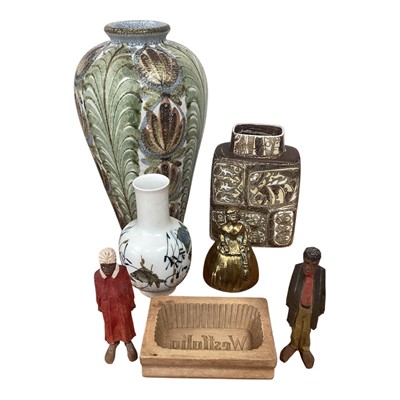 Lot 5109 - Royal Copenhagen fish vase, another Copenhagen vase, and a Glyn Colledge for Denby vase