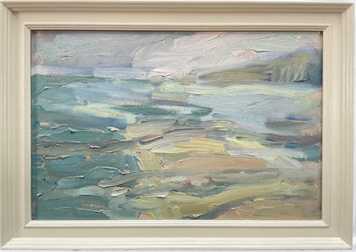 Lot 164 - Annelise Firth (b. 1961) oil on linen board, Slipway, signed titled and dated 2025, 18cm x 28cm, framed