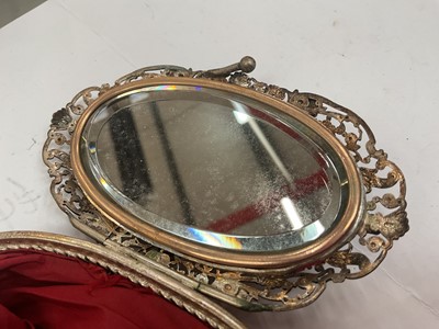 Lot 6 - Vintage Czechoslovakian paste set chatelaine mesh purse and an Edwardian silver mounted leather purse (2)
