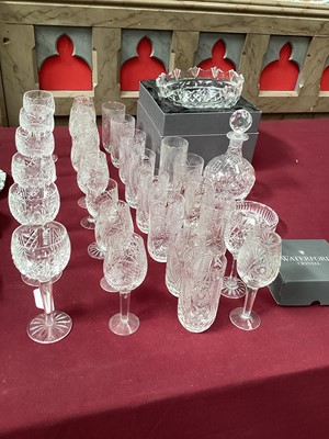 Lot 2224 - Extensive collection of Waterford glassware including some boxed glasses, a bowl and lidded decanter.