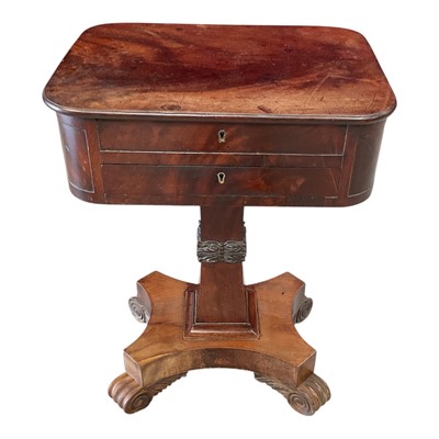 Lot 1379 - William IV mahogany worktable