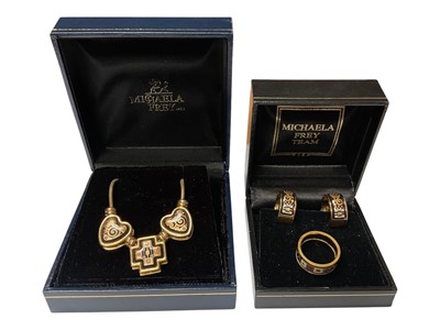 Lot 127 - Michaela Frey Wien 'Klimt' necklace, ring and earrings