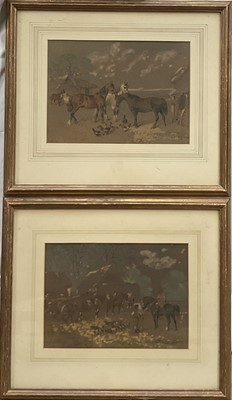 Lot 16 - John Frederick Herring (1815-1907) two watercolours, Farmyard scenes, signed, 19cm x 26cm, glazed frames (2)