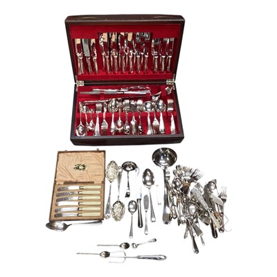 Lot 5182 - Canteen of Harrods A1 cutlery together with other silver plate and silver