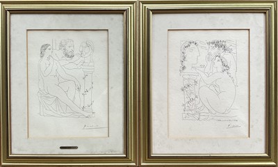 Lot 258 - After Picasso, two 1997 editions of No. 38 and No. 45 of the Vollard Suite, pub. Succession Picasso, Bonn, framed