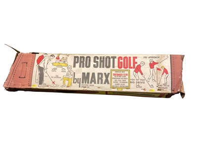 Lot 1841 - Marx Pro Golf Playset with changeable clubs, bunkers and green, boxed (ends missing), Spy Ring board game and Parascensional, boxed (3)