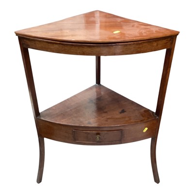 Lot 5370 - Georgian mahogany corner washstand