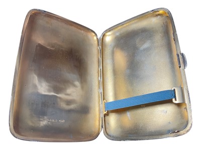 Lot 126 - Victorian silver cigarette case with enrgaved initials (Birmingham 1893), 13cm x 8.5cm