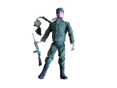 Lot 1842 - Vintage Action Man with uniforms and weapons (1 box)