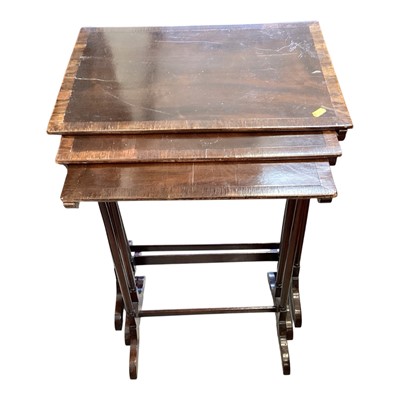 Lot 5369 - Nest of three mahogany occasional tables