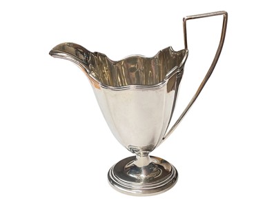 Lot 130 - Victorian silver helmet shaped jug (Chester 1894), 14cm high