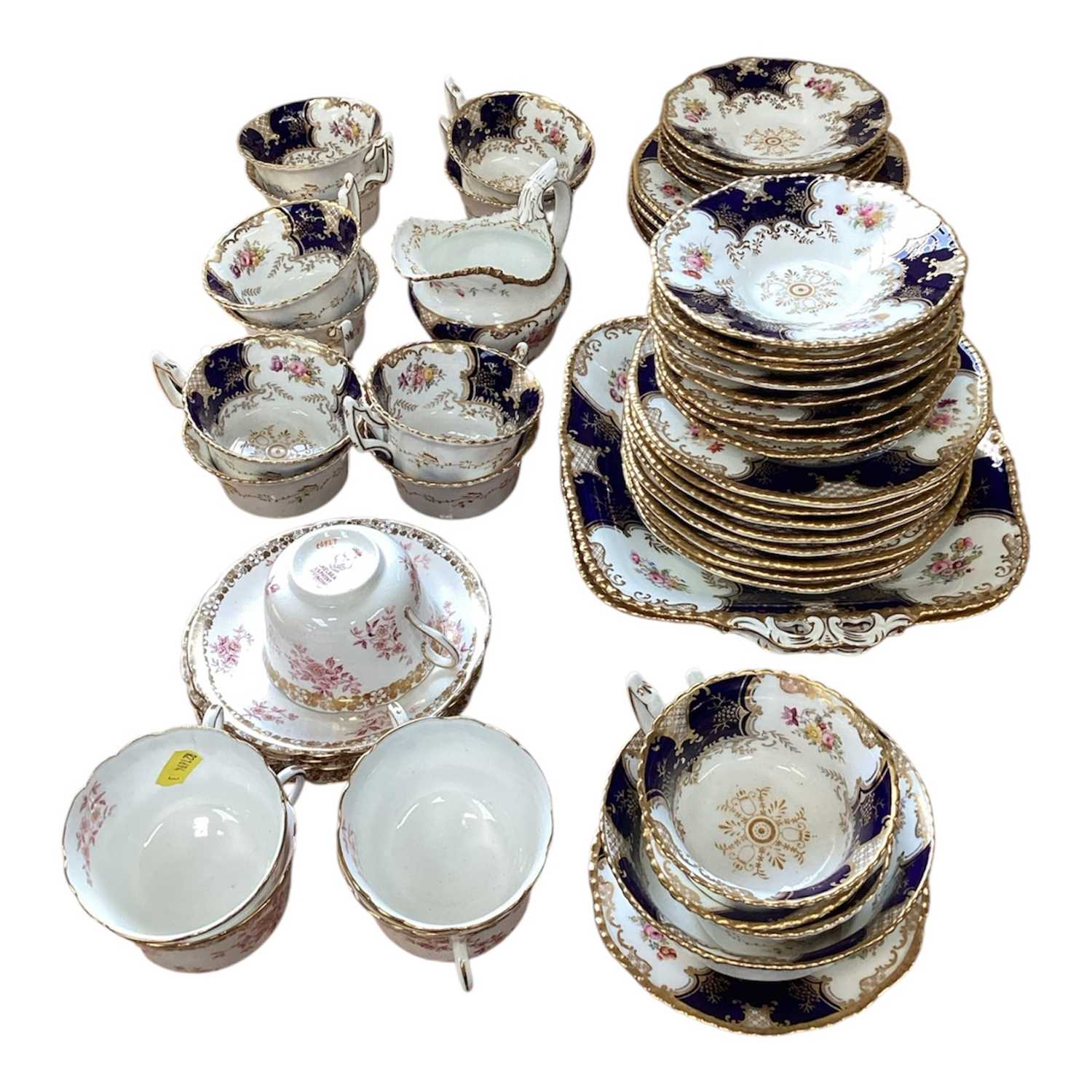 Lot 5001 - Coalport floral decorated teaset and a Doulton Chelsea pattern tea set