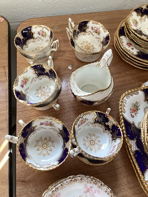 Lot 5001 - Coalport floral decorated teaset and a Doulton Chelsea pattern tea set