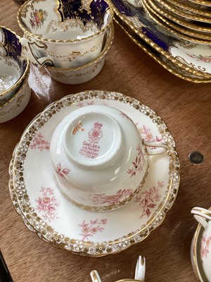 Lot 5001 - Coalport floral decorated teaset and a Doulton Chelsea pattern tea set