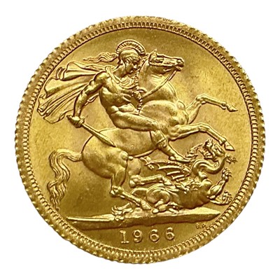Lot 472 - G.B. - Gold Sovereign Elizabeth II 1966 UNC (1 coin)