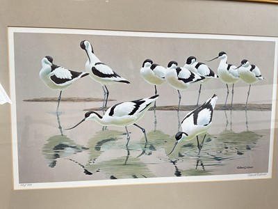 Lot 5267 - Robert Gillmor (1936-2022) limited edition print of wading birds, signed in pencil (100/100), framed, with three other Robert Gillmor signed prints (4)