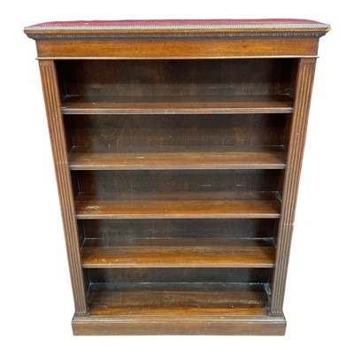 Lot 1402 - Early 20th century mahogany open bookcase
