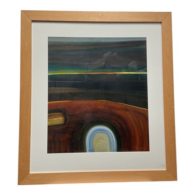 Lot 282 - Lenore Howard (contemporary) oil on board, abstract, signed, 64 x 59cm, glazed frame