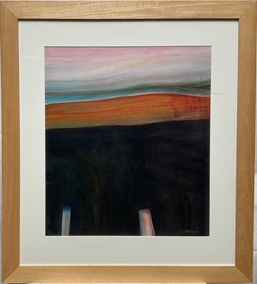 Lot 285 - Lenore Howard (contemporary) oil on board, abstract, signed, 68 x 57cm glazed frame