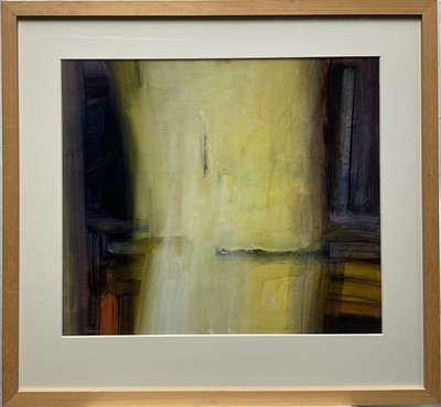 Lot 286 - Lenore Howard (contemporary) oil on board, abstract, signed, 59 x 68cm, glazed frame