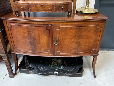 Lot 5373 - Edwardian mahogany bow fronted sideboard, 107cm wide x 58cm deep x 78cm high