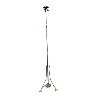 Lot 5426 - Tall brass floor lamp measuring 204cm tall