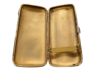 Lot 143 - Edwardian silver cigar case with engraved scroll decoration (Birmingham 1904), together with three silver mounted cigar cutters