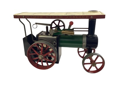 Lot 1748 - Mamod TE1A live steam tractor with canopy (1)