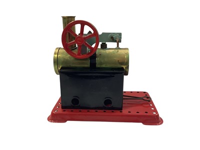Lot 1755 - Mamod stationary live steam engine with five accessories (1 box)