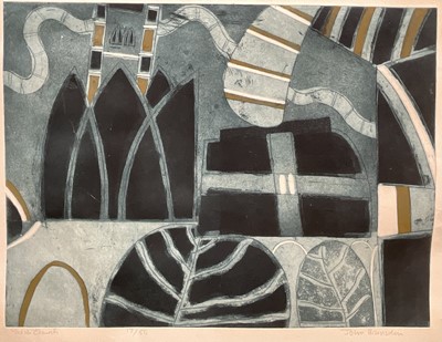 Lot 1 - John Brunsdon (British, 1933-2014) signed etching - Parish Church, 17/50, 45cm x 60cm, unframed