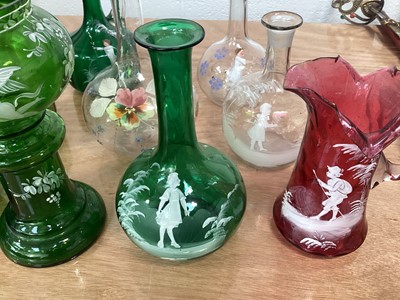 Lot 5023 - Collection of Victorian Mary Gregory glassware