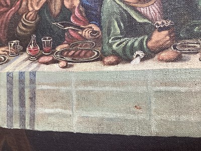 Lot 5172 - Italian oil on canvas in gilt frame 'The Last Supper' signed and dated