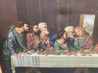 Lot 5172 - Italian oil on canvas in gilt frame 'The Last Supper' signed and dated