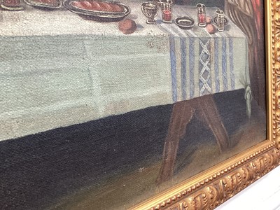 Lot 5172 - Italian oil on canvas in gilt frame 'The Last Supper' signed and dated