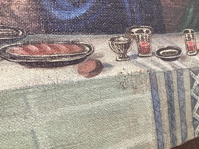 Lot 5172 - Italian oil on canvas in gilt frame 'The Last Supper' signed and dated