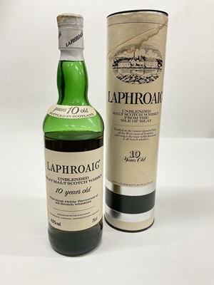 Lot 3 - Laphroaig Unblended Islay Malt Scotch Whisky, 10 years old, 40%. 75cl., in original card tube