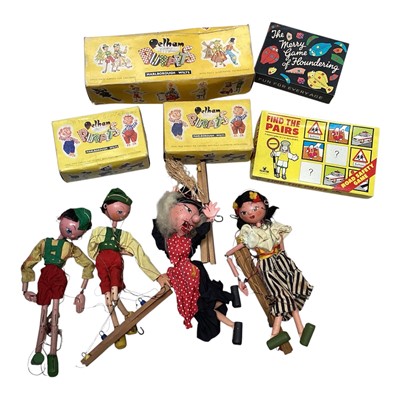 Lot 5140 - Group of Pelham Puppets, boxed and loose, and other toys and games
