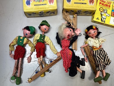 Lot 5140 - Group of Pelham Puppets, boxed and loose, and other toys and games