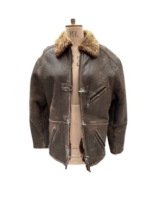 Lot 2555 - Vintage Aviators flying jacket with zip and metal fasteners.
