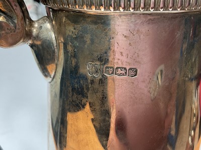 Lot 99 - 1920s silver coffee pot with ebonised wood handle and knop (Sheffield 1924)