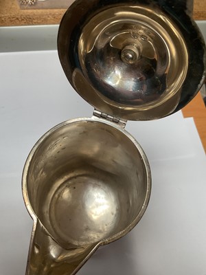 Lot 99 - 1920s silver coffee pot with ebonised wood handle and knop (Sheffield 1924)