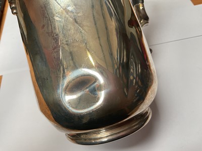 Lot 99 - 1920s silver coffee pot with ebonised wood handle and knop (Sheffield 1924)