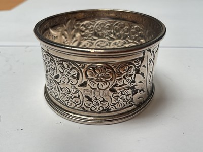 Lot 102 - 1960s silver sugar caster, silver cream jug, Edwardian silver napkin ring, pair of Victorian silver sugar tongs and an Edwardian silver cased pocket watch (5)