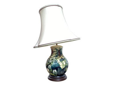 Lot 2206 - Moorcroft pottery lamp decorated in the Lamia pattern