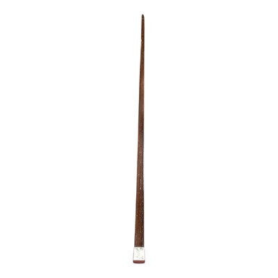 Lot 869 - Tiffany and Co. Art Deco silver mounted rosewood cane, of square tapered form with horn ferrule, the silver cap marked Sterling, initialled H to the terminal, 91cm long