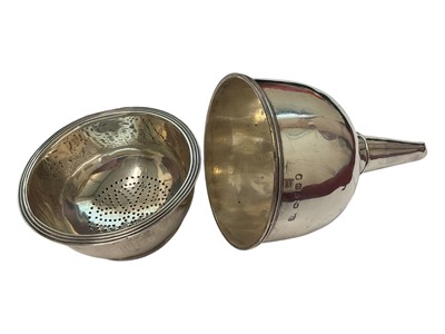 Lot 155 - Group of Georgian silver and a Continental white metal basket (5)