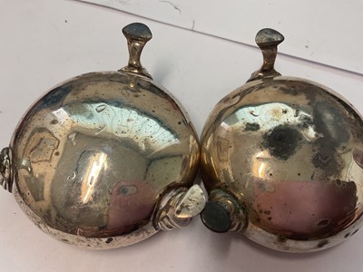 Lot 155 - Group of Georgian silver and a Continental white metal basket (5)