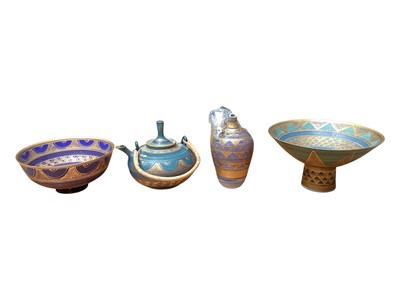 Lot 2209 - Mary Rich studio pottery, including a vase, teapot, bowl and footed bowl (4)
