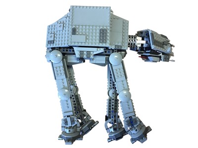 Lot 1845 - Lego Star Wars First Order Tie Fighter, AT-AT and Millennium Falcon, all constructed (1 box)